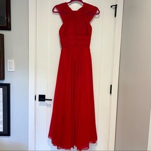 Red evening gown
